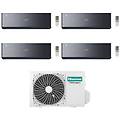 climatizzatore energy pro x black quadri split 9+12+12+12 con 5amw105u4rqc inverter wi-fi r-32