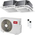condizionatore cassetta 4 vie serie s dual split 12000+18000 btu inverter a++ wifi unità