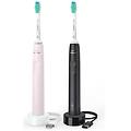 Philips Hx3675 15 Kit Spazzolino Elettrico Sonic Serie 3100 Nero Rosa Conf 2 Pz