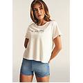 t-shirt in cotone supima con stampa spreading love bianco donna extra large