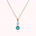 collana essentiel con pendente in prisma gem tonde graduate
