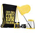 set esploratore national geographic prismatico + bussola + rete + lente d'ingrandimento + borsa