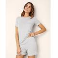 pantalone corto pigiama daily con tencel modal / grigio melange chiaro / xl grigio melange chiaro