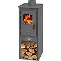 tecnomat stufa bruciatutto legna karso nera 6 kw