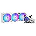 rog strix lc iii 360 argb lcd white edition liquid cooler triple fan bianco