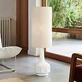 lampada da terra jimmy bianco/beige 121 cm