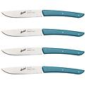 set coltelli da bistecca 4 pezzi color blu petrolio