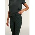 leggings 7/8 con stampa geometrica laterale deep forest-pine check allover donna large