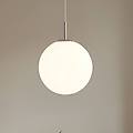 lampada a sospensione marike &oslash; 30 cm bianco vetro globo e27