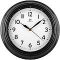 orologio da parete nero 30cm cassa in abs luce led attivabile movimento continuo