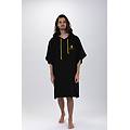 poncho surf nero con maniche