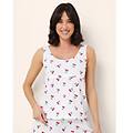 canotta del pigiama da donna con stampa cherry / bianco ottico / l bianco ottico