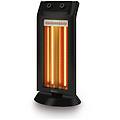 99579 stufetta elettrica interno nero 1100 w riscaldatore ambiente elettrico a infrarossi
