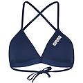 women's team swim top tie back solid parte superiore bikini donna (32 blu)