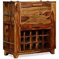 - mobile bar in legno massello di sheesham 85x40x95 cm