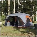 - tenda campeggio 10 persone grigio e arancione impermeabile