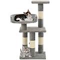 - albero per gatti con tiragraffi in sisal 65 cm grigio