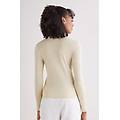 cardigan a costine in cotone lam&egrave; donna giallo taglia s