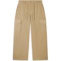 pantaloni cargo in popeline con fondo regolabile