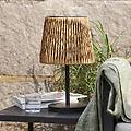 lampada led da tavolo cesta 48cm marrone/nero plastica/metallo