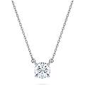 pendente con solitario eternity diamanti creati in laboratorio 0 5 ct tw forma rotonda oro bianco 18