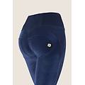 pantaloni wr. up superskinny vita alta effetto velluto dark sapphire donna medium