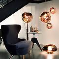 lampada da terra melt color rame altezza 165 cm acciaio
