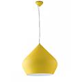 luce ambiente design lampadario moderno tholos trasparente paralume giallo e27
