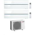 climatizzatore dual split kirigamine msz-ln bianco 12+12 con mxz-3f68vf4 inverter r-32 wi-fi