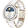 watch gt5 pro smartwatch 42mm gps amoled bianco + cinturino in titanio + resistente ip69k