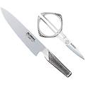 set coltello da cuoco e forbici da cucina di