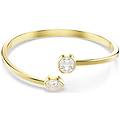 bracciale rigido imber taglio misto bianco placcato color oro l