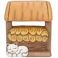 mangiatoia con gatto presepe classico