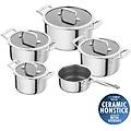 peak 5-pz. set di pentole argento