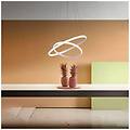 luce sospensione moderna iole alluminio bianco satinato e silicone led 2 luci 42w