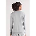 maglia manica lunga in cotone elevated cotton donna grigio taglia l