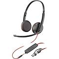 Hp Poly Cuffie Blackwire 3225 Stereo Usb C Spinotto Da 3 5mm Adattatore Usb C A