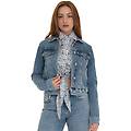 giubbino in jeans delya trucker denim chiaro