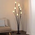 piantana gloriosa nera vetro a 9 luci
