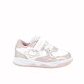 sneakers da bambina bianco e rosa con strap taglia 20