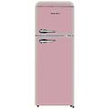 - frigo vintage rosa doppia porta classe f capacità lorda /netta 240/204 litri colore rosa