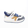 sneakers da bambino bianco e blu con strap taglia 26