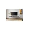 mobile tv in legno di faggio 180x43x17 laccato bianco wien #117