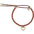 bracciale con perline ceramiche e pendente cuore