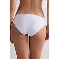 slip in cotone e pizzo donna bianco taglia 4