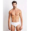 slip uomo in jersey di cotone elasticizzato in tinta unita classica superior cotton / bianco ottico