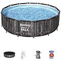 - piscina con struttura rotonda steel pro max 427x107 cm 5614z