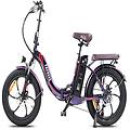 fafrees. bicicletta elettrica f20 pro250w 648wh viola abbagliante bici da citta ritiro gratis
