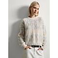 - maglione in misto mohair con motivo jacquard donna bianco/beige taglia xs