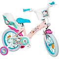 toimsa. bicicletta per bambini hello kitty 14 pollici rosa chiaro 3-5 anni bici bambino ritiro